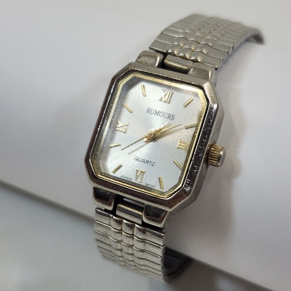 Rumours Wrist Watch Women's 26088 New Battery Japan VTG Stainless Steel Silver